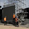 Construction of the stage for Shakira concert in Brazil resumes after worker’s death
